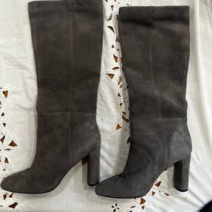 Grey Suede tall boots